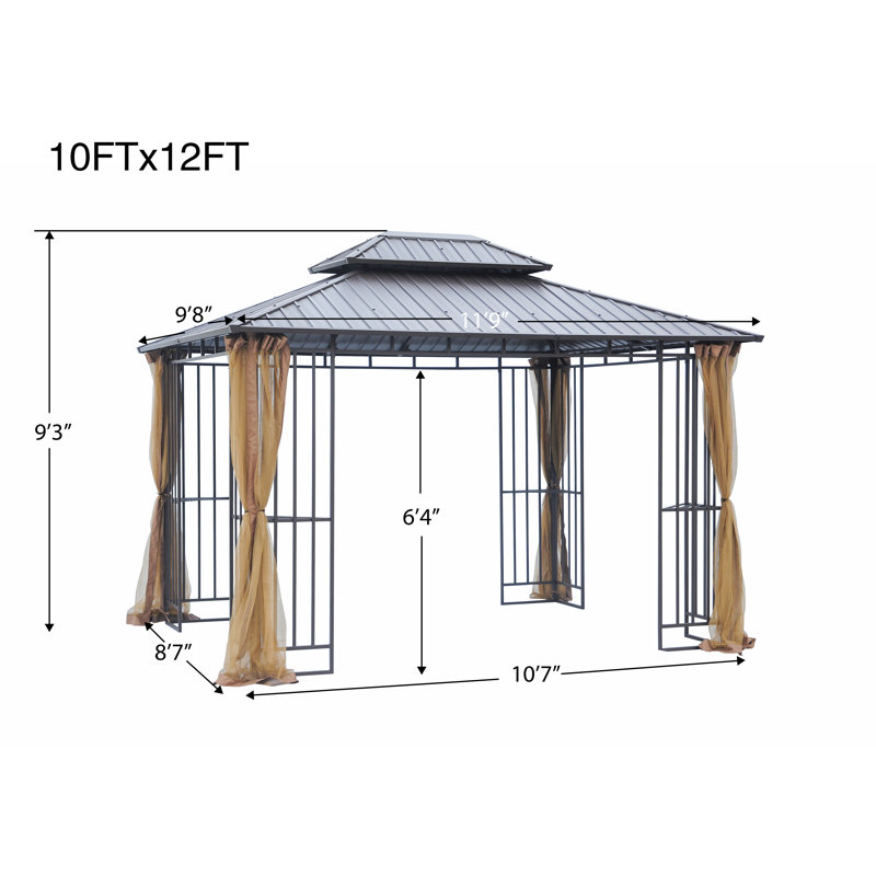 LAUREL CANYON 10 Ft. W x 12 Ft. D Patio Gazebo Wayfair
